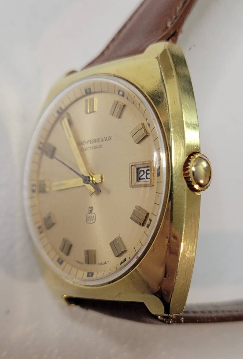 1970's Girard Perregaux Electronic With Hamilton 13 Jewels Quartz Men's