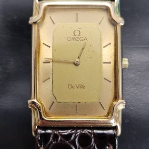 Rare Vintage 1980's Omega DeVille Cal.1450 Swiss Quartz Men's Watch with Box