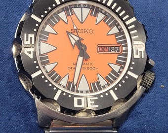 Seiko 1st Gen Automatic Orange Monster SKX781 7s26-0350 43mm Scuba
