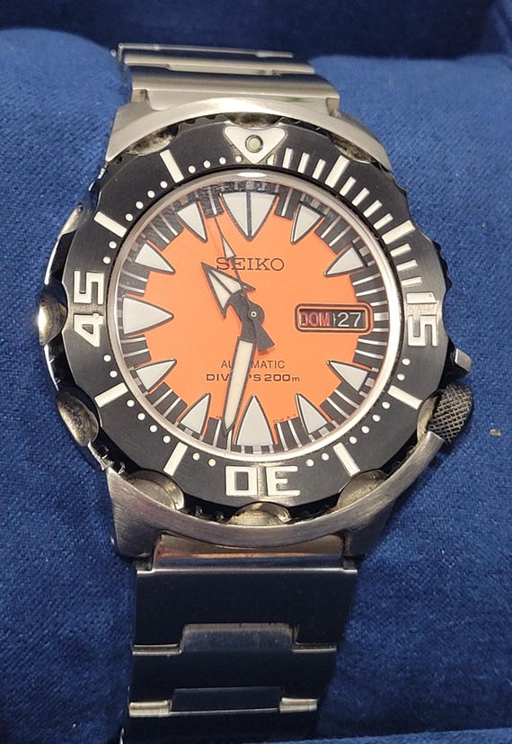 セイコー オレンジモンスター 42mm 24石 自動巻き メンズ腕時計 動作品 