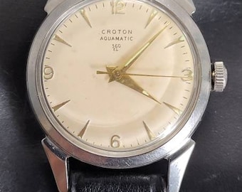 Vintage 1940s Croton Aquamatic 360EL 17jewels Men