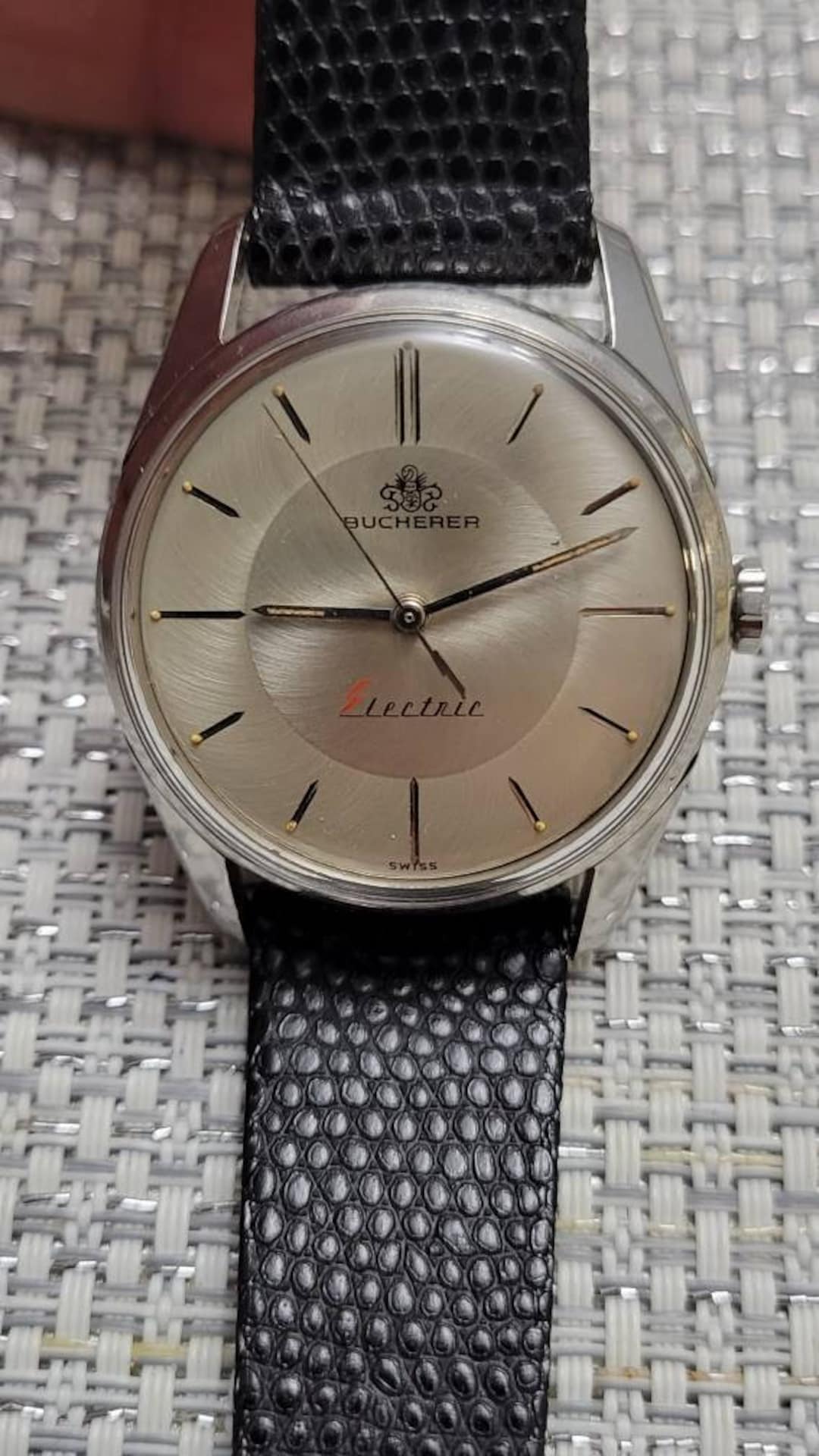Rare Vintage Bucherer Electric Incabloc Swiss Made Stainless Steel Men s Watch Etsy Canada