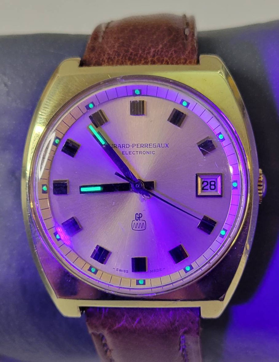 1970's Girard Perregaux Electronic With Hamilton 13 Jewels Quartz Men's
