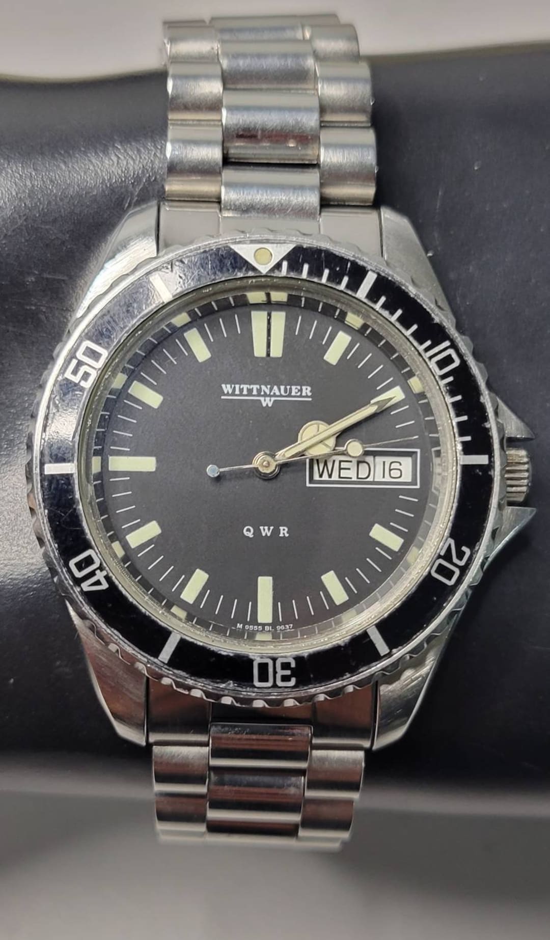 1970s Wittnauer QWR Day/date 7 Jewels Eta 955.124 Quartz Men's Watch ...