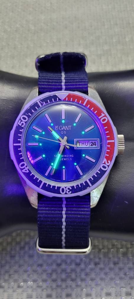 Rare 60s Legant Pepsi Dial 17 Jewels 5026a Japan Movement Men