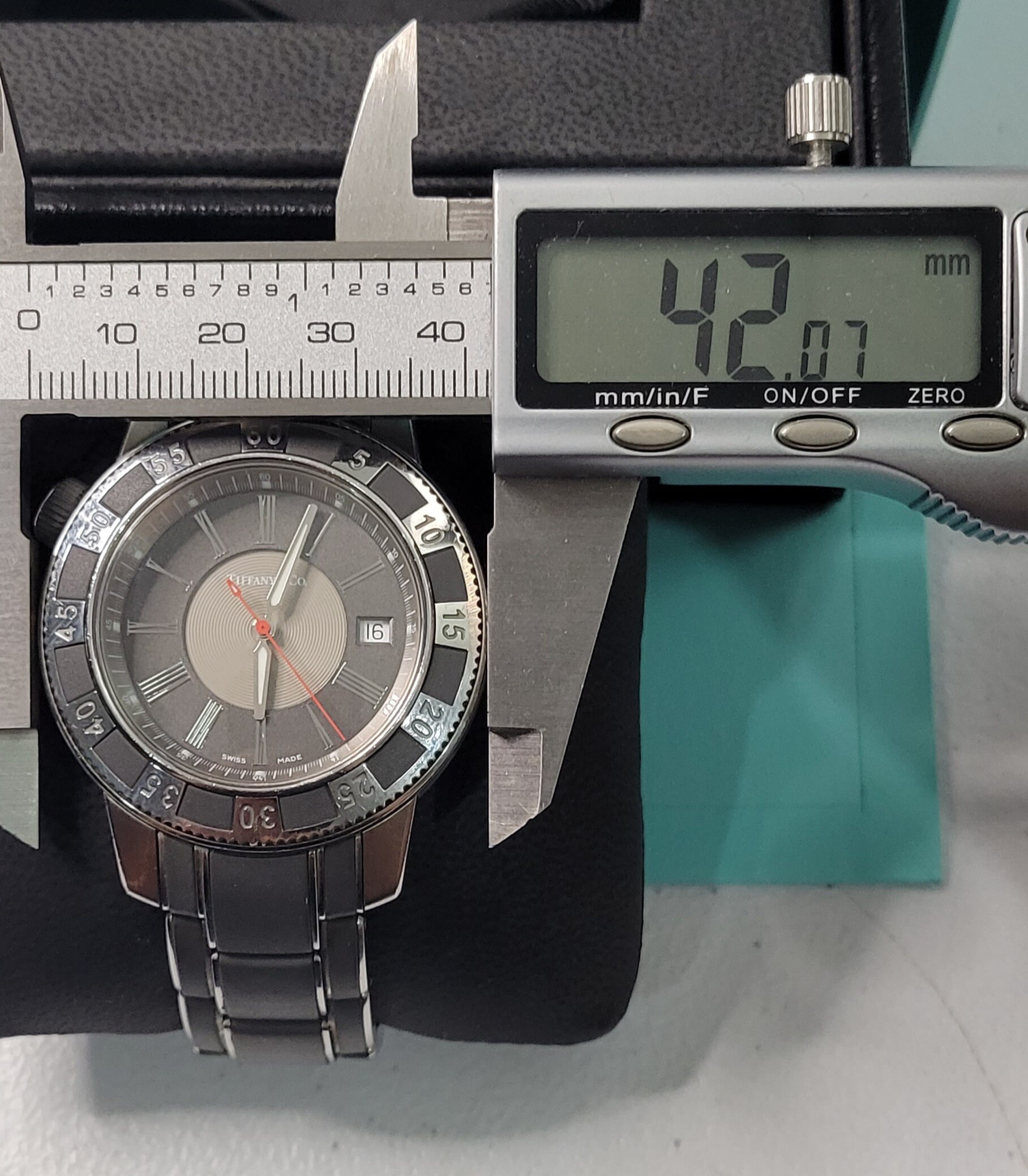 ティファニー マーク T-57 ねじ込み式リューズ 新品電池 メンズ 580 ティファニー マーク T-57 ねじ込み式リューズ 新品電池 メンズ