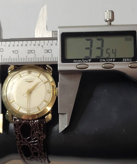 1950's Longines 14k Solid 33mm  "Turtle" Case Cal… - image 8