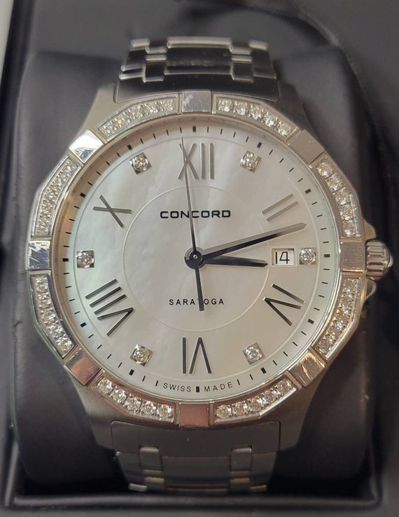 Concord Saratoga 46 diamonds 40mm 7 Jewels Swiss … - image 1