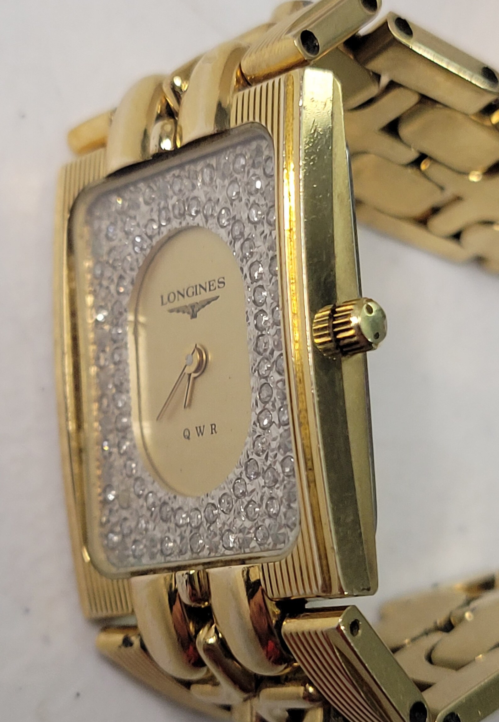 60's Longines QWR 24mm Diamond Dial 6 Jewels Swiss Quartz Men's Watch Working Etsy