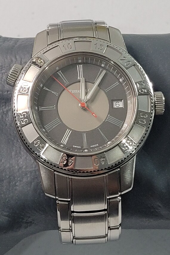 Tiffany Co 42 mm Mark T 57 Reloj de cuarzo para hombre totalmente de acero inoxidable con 6 joyas Etsy Mexico