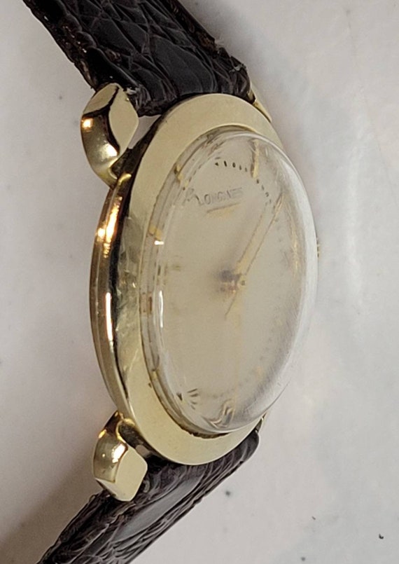 1950's Longines 14k Solid 33mm  "Turtle" Case Cal… - image 3
