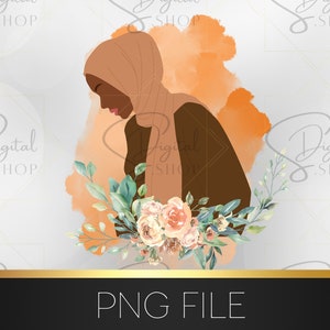 Hijabi clipart, Islamic Clipart, Muslimah Png, Muslim PNG, Islamic PNG, islamic quotes PNG, muslim sublimation file, digital download