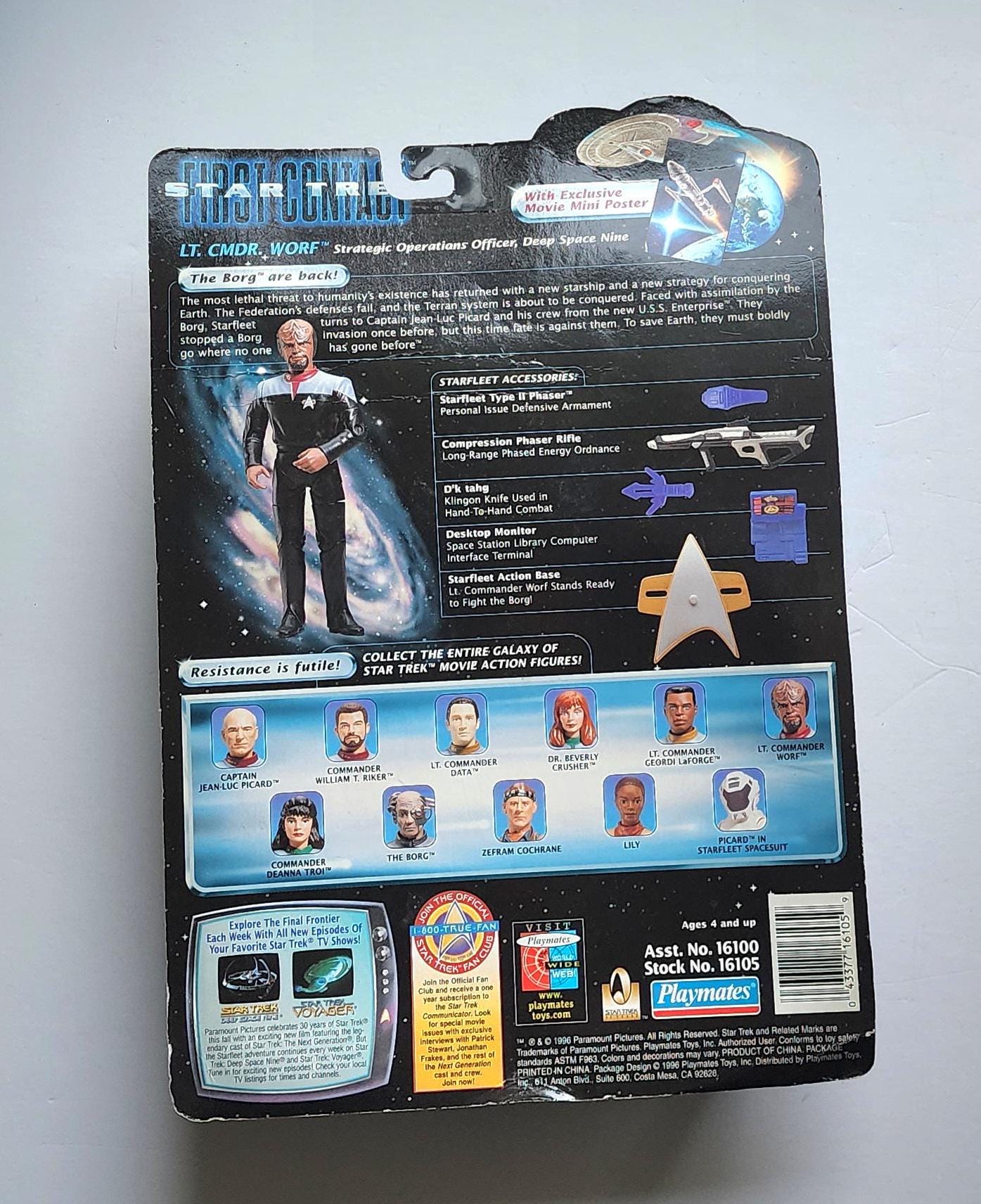 Star Trek- First Contact -action Figures - Worf-data-vintage 1996 ...