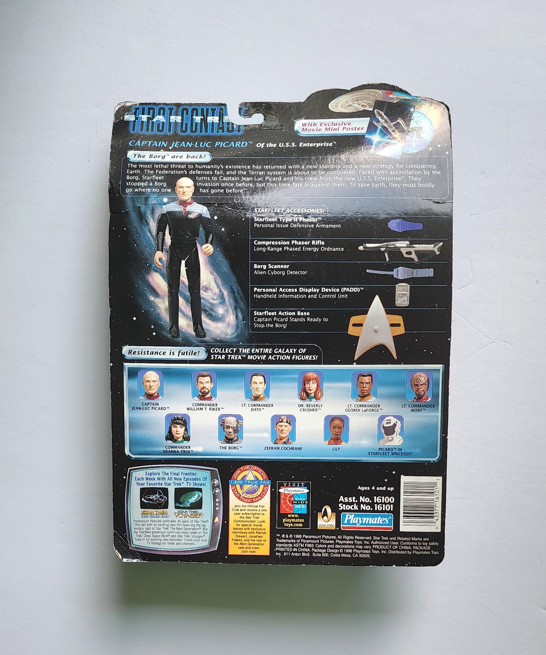 Star Trek -first Contact- 4 Action Figures Collectibles-1990's---picard ...