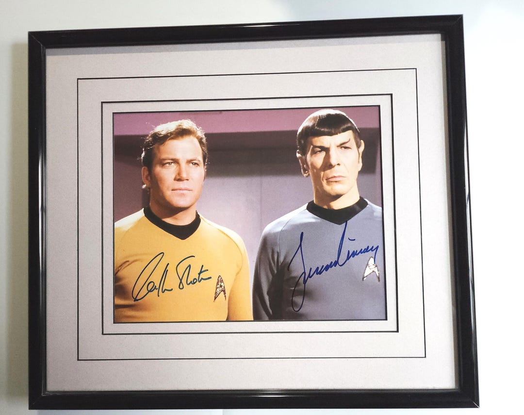 William Shatner & Leonard Nimoy Signed Star Trek Photo - Framed COA - Etsy