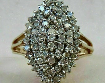 Diamond Cluster Ring - Etsy