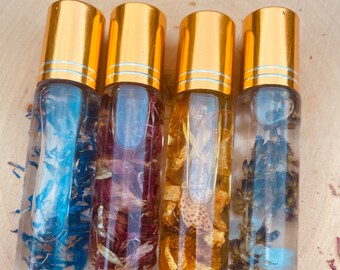 Essential Oil Roller Set, Lavender, four blends, perfume roller, Mothers Day gift box fillers, Spa gift for her, self care gift, pamper gift