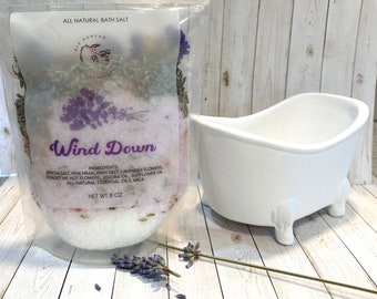 Lavender Bath Salt, lavender bath salts for rest and relaxation, Stress relief gift, selfcare, gift for new mom, bath time ritual