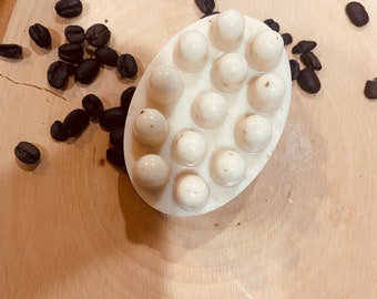 Exfoliating Coffee Massage Bar Soap, Awaken Your Senses and Rejuvenate Your Skin with a Luxurious Coffee Infusion, great for tired muscles