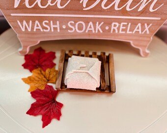 Oatmeal Soap for dry skin, gentle exfoliating cleanser, Fall leave soap, bathroom decor for guest room, decorative