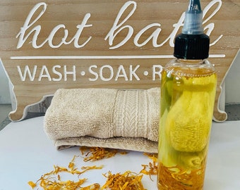 Moisturizing Coconut and Lemon Body Oil, Shower and Bath Oil, Tropical Scent, Self Care gift for new mom, bridal shower gift, vegan skincare