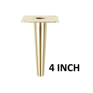 Steel legs, Straight Placer Gold, 4 inch