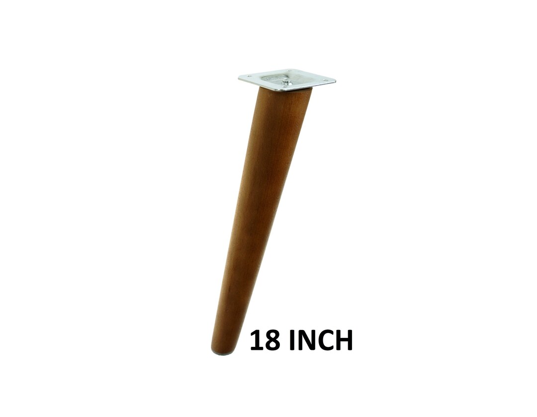 Buy Walnut Tapered Wooden Furniture Leg, 18 Inch, Inclined, Beech ...