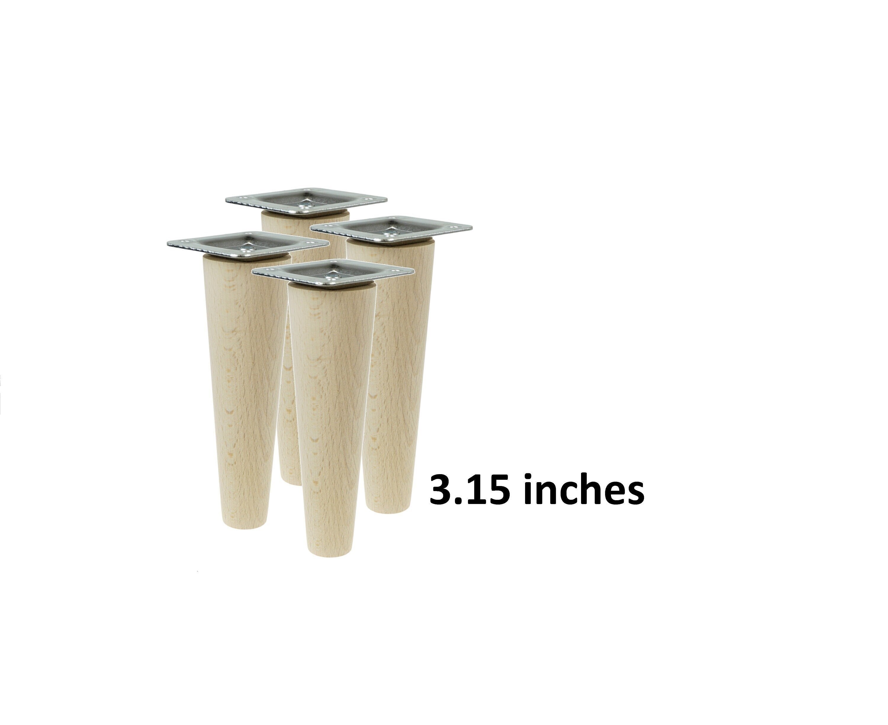 4 Pack pieds En Bois,
