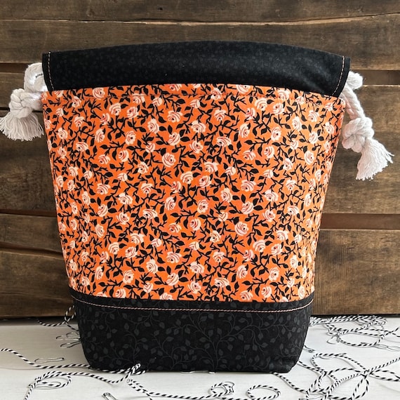 Witchs Garden Project Bag, Halloween Project Bag, Knitting Project