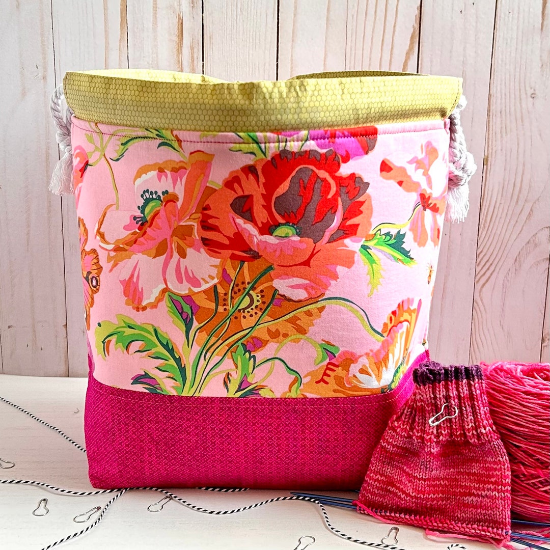 Meadow Kaffe Large Project Bag Drawstring Project Bag 34 Etsy