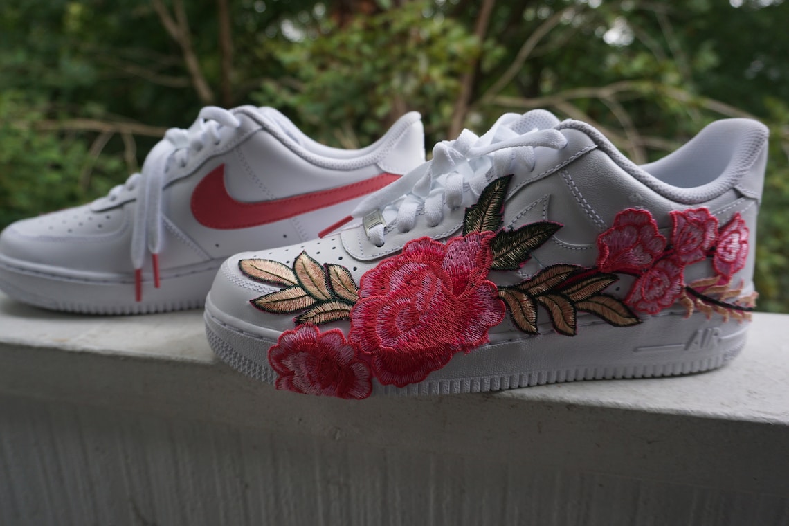 nike air force one with flowers