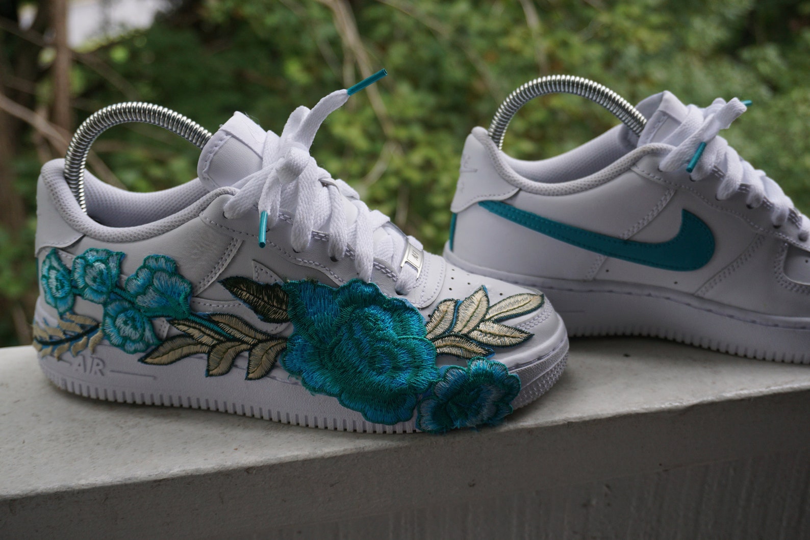 nike air force one with flowers