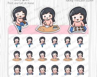 Baking Stickers for Planners, Maya baking sticker, digital sticker, baking digital sticker, cooking sticker