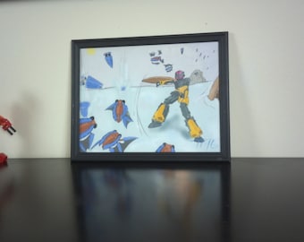 UH1 vs The Kalgus Xo Invasion (Ascending Depths Display Artwork)