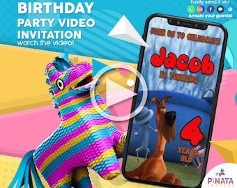 Marmaduke Invitation, Marmaduke Video Invitation, Marmaduke Birthday Invitation, Marmaduke Movie Invitation