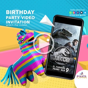 Jurassic World Einladung, Jurassic World Video Einladung, Jurassic World Einladung, Jurassic World Birthday