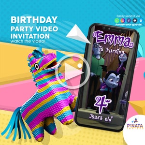Vampirina Video Invitation, Vampirina Birthday Invitation, Vampirina Invite, Vampirina Invitation, Vampirina, Oxana, Boris