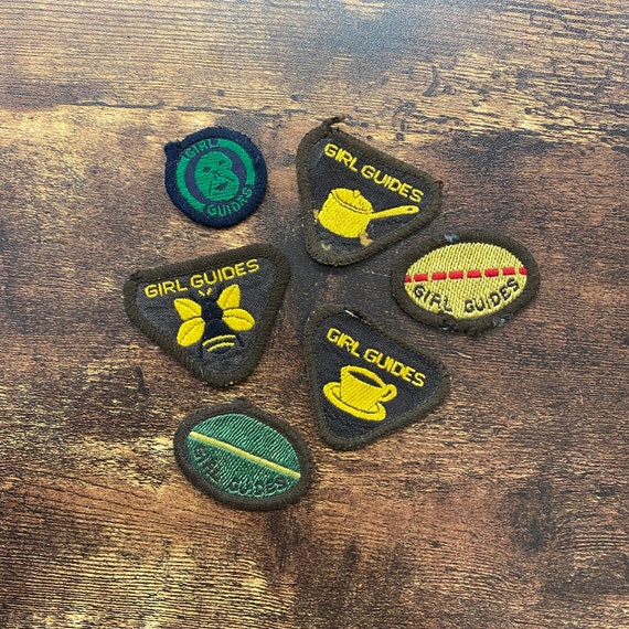 1950s Girl Guides Badges, Vintage Interest Patches Gem