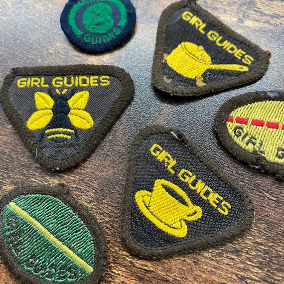 1950s Girl Guides Badges, Vintage Interest Patches Gem