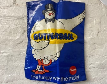 Vintage Tote ‘Turkey With The Moist’ Plastic Tote Bag, Retro Butterball Swift