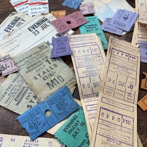 1960s Ticket Stubs Theatre/Train Assortment Bundle Vintage