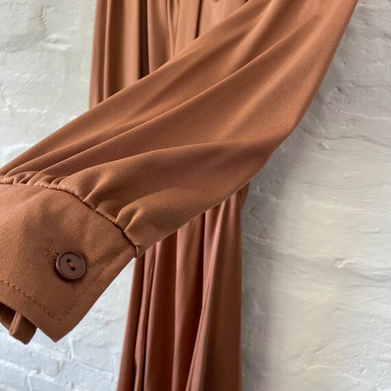 Vintage Brown Day Dress Richard Shops 60s/70s Key… - image 6