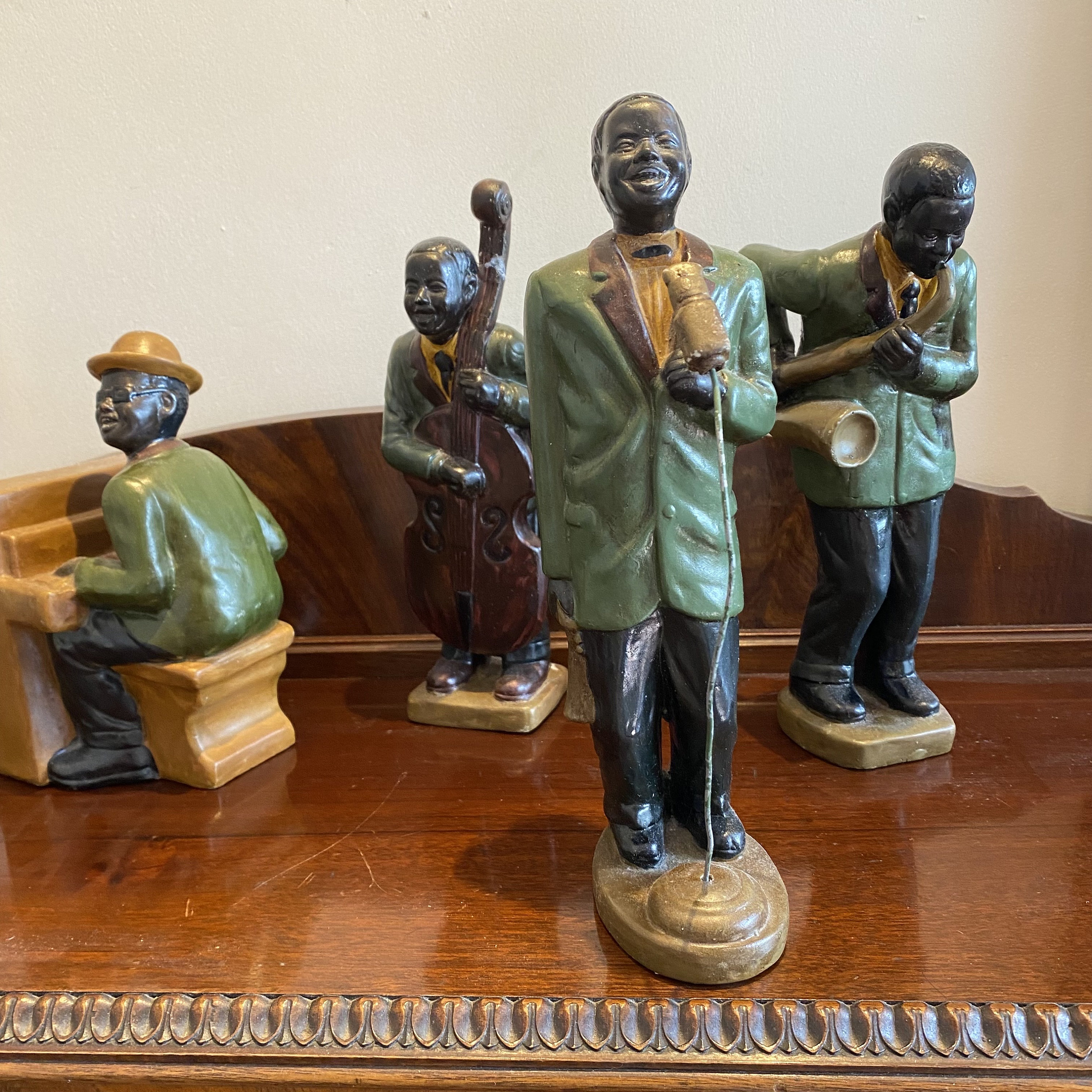 JAZZ 黒人　ミュージシャン フィギュア 12体 セット　アンティーク　レトロ Vintage African American Band Figurines Jazz Musicians Set