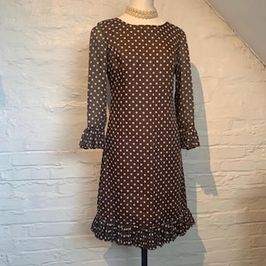 Vintage Brown Polka Dot Dress - Etsy UK Vintage Brown Polka Dot Dress - Etsy UK