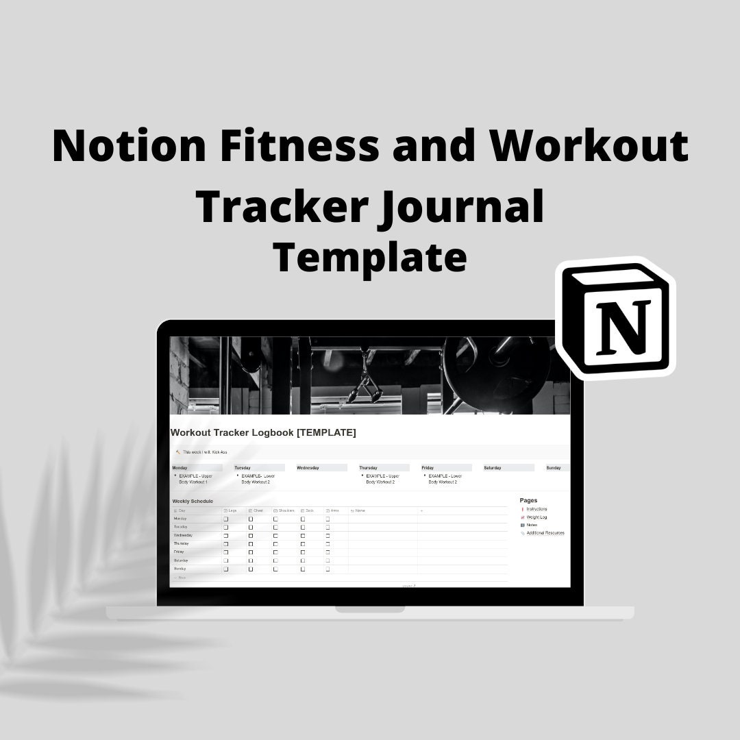 Workout Tracker Notion Template Printable Templates