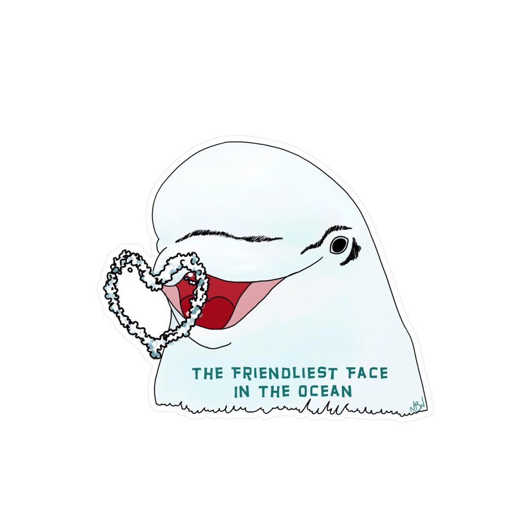 Friendly Beluga Sticker - Etsy