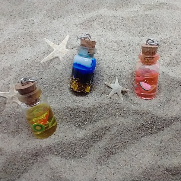Mini Bottle Charm Etsy