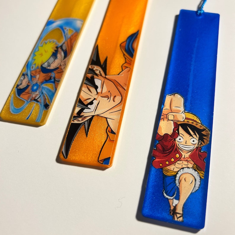 Handmade Resin Anime Bookmarks Anime Manga Bookmarks Etsy