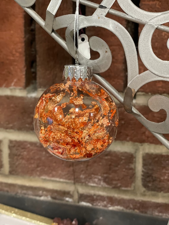 Small Rose Gold Filled Clear Ornament 
