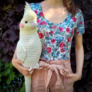 Percy the Cockatiel Plushie Crochet Pattern PDF (US Terminology)